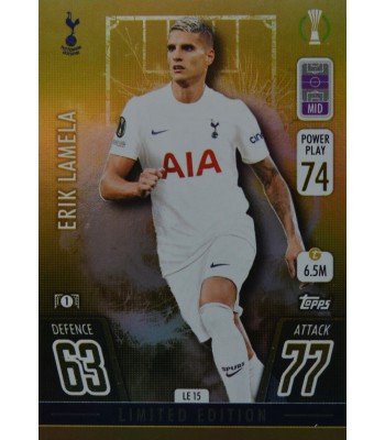 Topps Match Attax Champions League 2021/2022 GOLD Limited Edition Erik Lamela (Tottenham Hotspur)